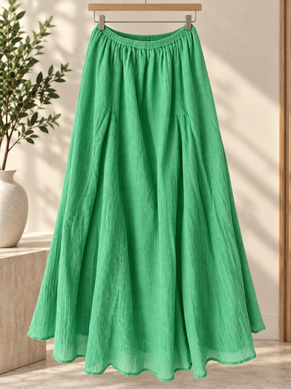ASOS green maxi long skirt